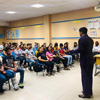 A teacher teaching in a classroom at the prestigious Excellent Tuition Centre, Ambattur.